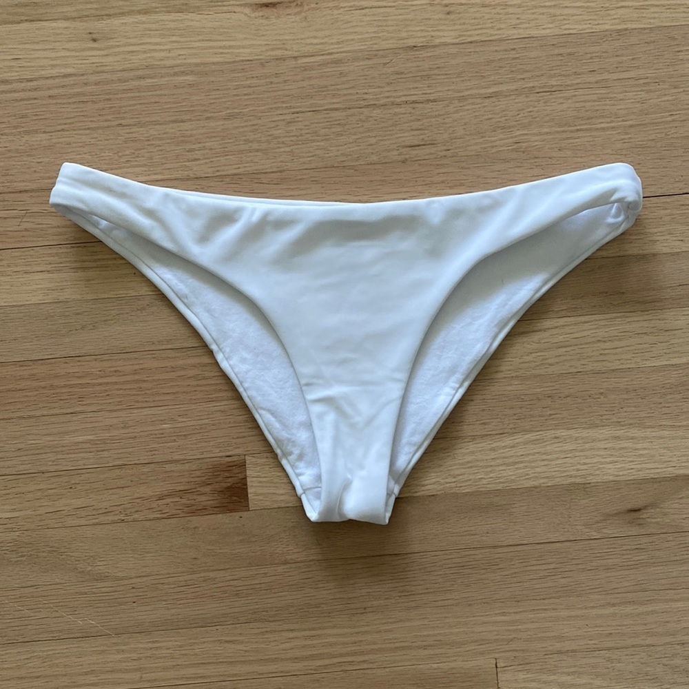 Zingara White Cheeky Swim Bottoms